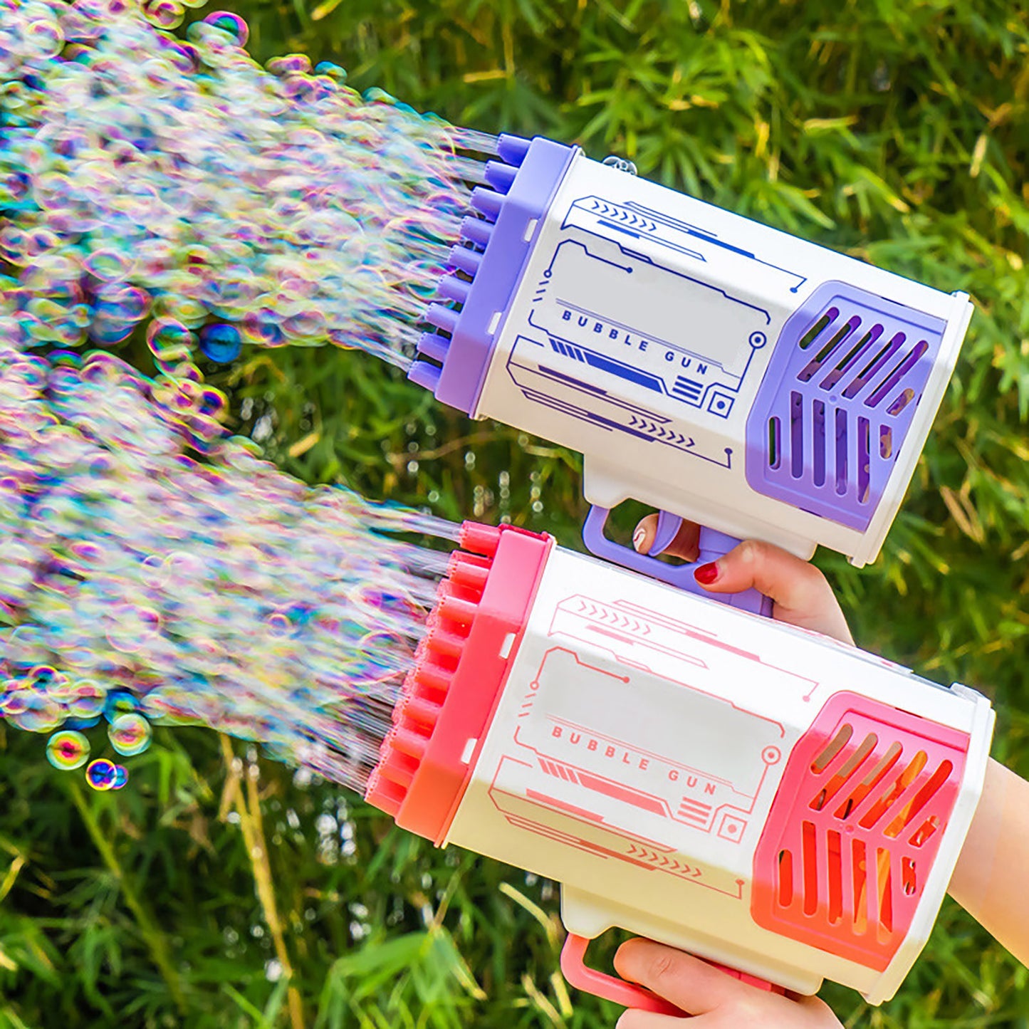 Safe ABS Material Bubble Gun with Cooling Fan